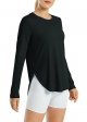 Women's UPF 50+ UV Shirt Long Sleeve Outdoor Fitness Hiking Top Quick Dry Lightweight