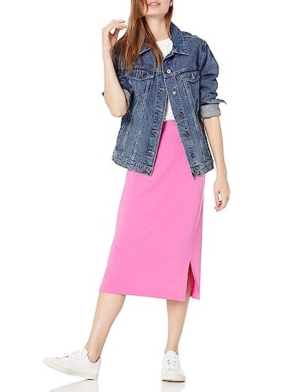 Women's Pull-On Knit Midi Skirt